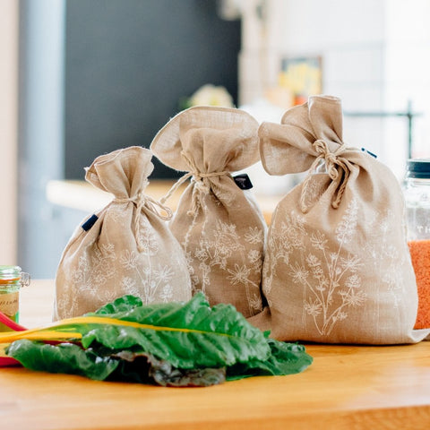 Kitchen Accessories - Linen Produce Bags - Helen Round