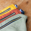 Linen Cross Body Bag with Zips in Mustard, Rust or Sage Green Linen from Helen Round