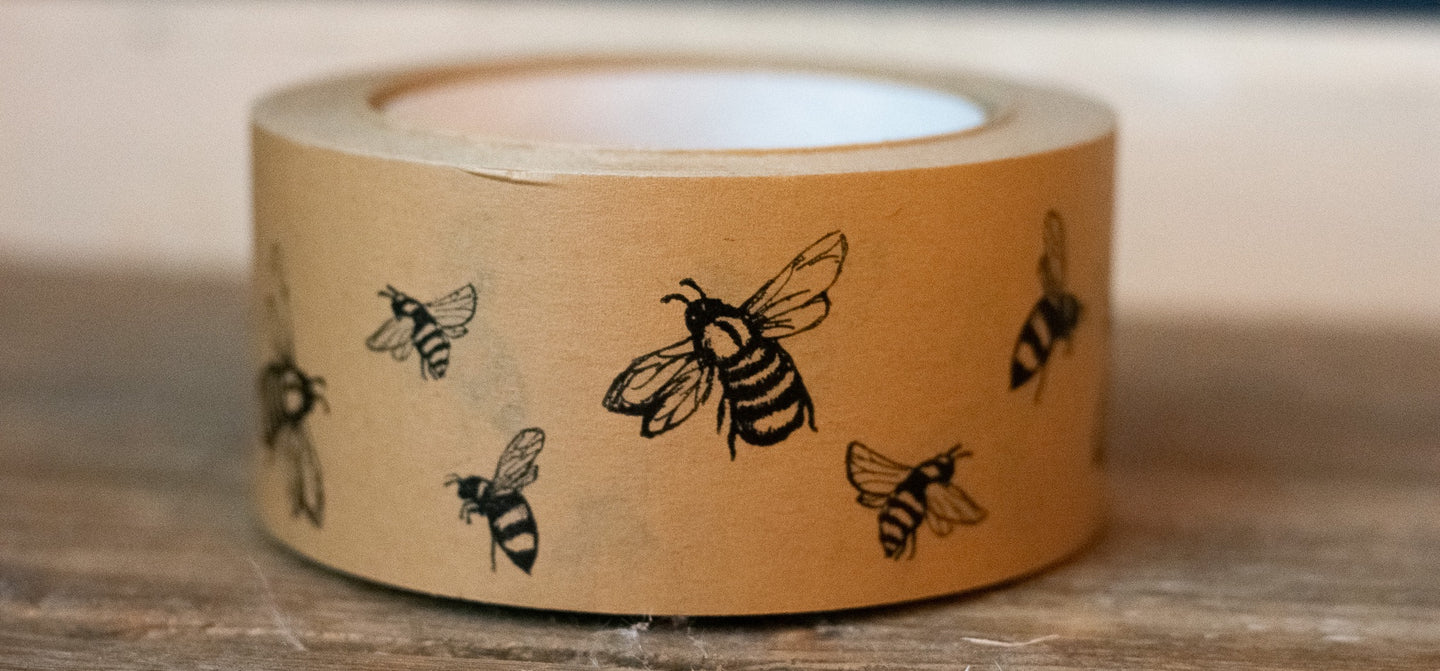 Packing Tape with Bee Design from the Honey Bee Collection by Helen Round