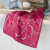 pure linen tea towel red raspberry