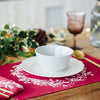 christmas placemats red pure linen holly ivy