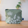 Sage Green MakeUp Bag from the Garden Collection by Helen Round