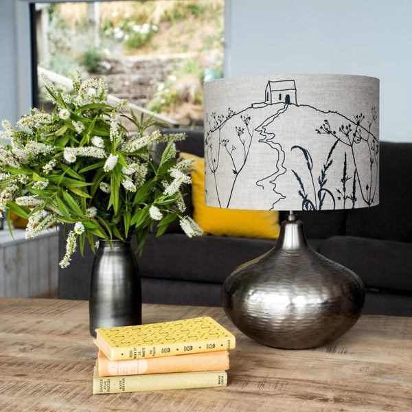 Rame Head linen lampshade in the colour natural 30cm