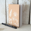 garden collection notepad plain paper A6 hand printed