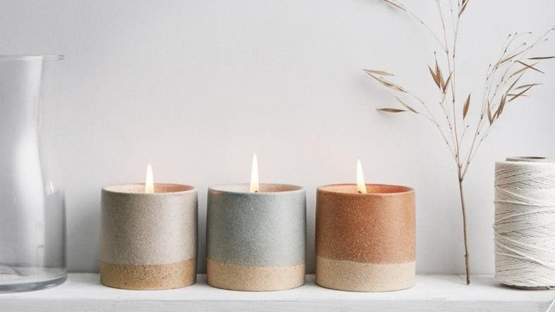 A selection of thank you gifts from Helen Round including linen homewares, candles and jewellery