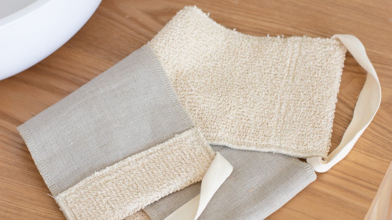 Linen & Cotton Back Scrubber from the Eco Collection by Helen Round
