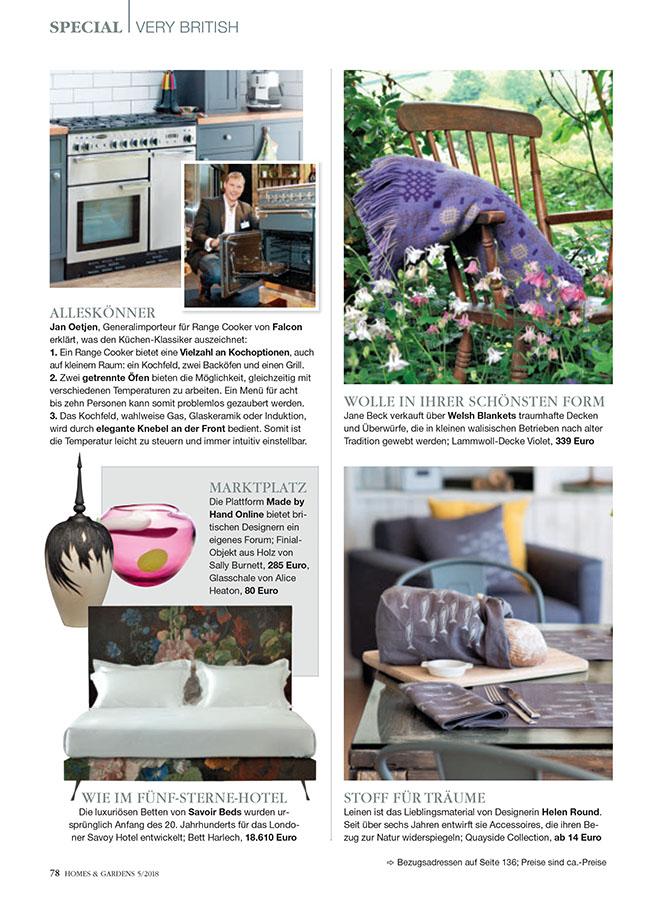 Home & Gardens May 2018 - Article featuring Helen Round
