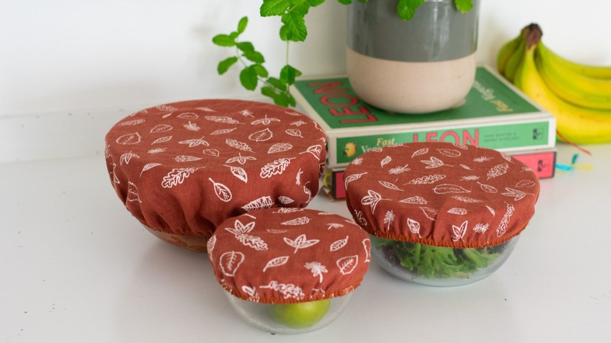 New Leaf Collection Set of Three Multi-sized Bowl Covers from the Leaf Collection by Helen Round