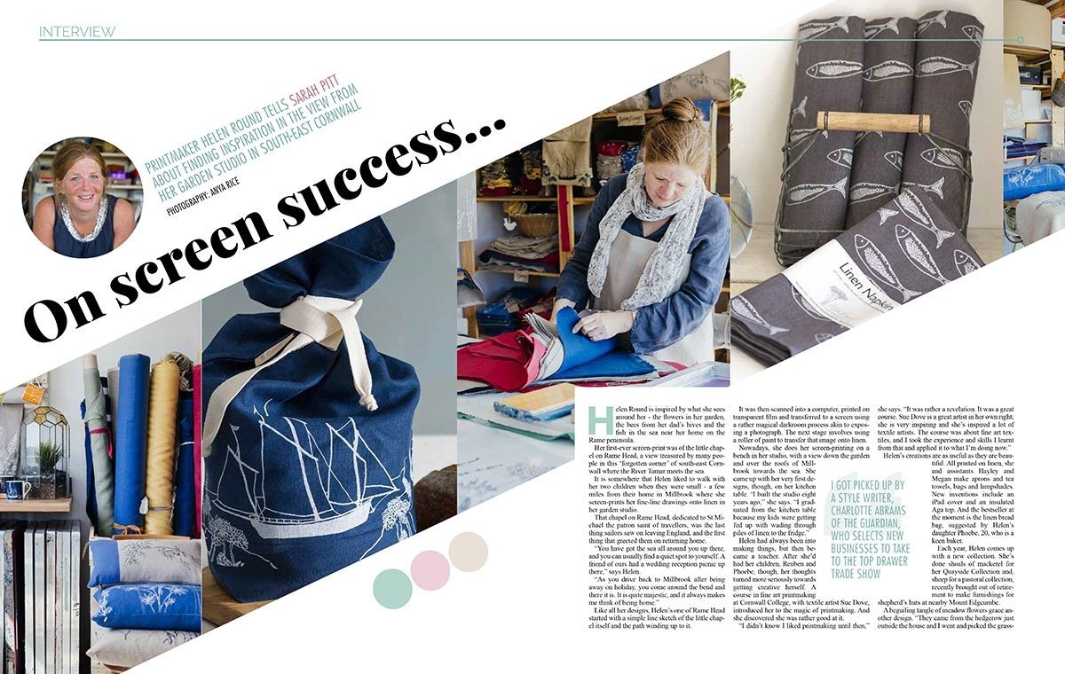 Western Morning News November 2017 - Article featuring Helen Round