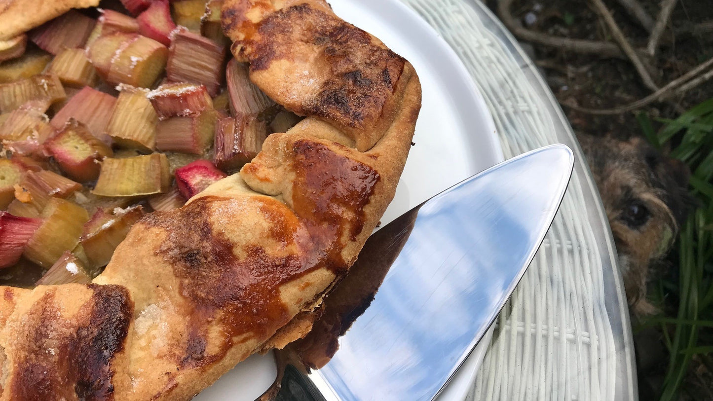 Rhubarb Cake or Rhubarb Plate Pie - Made to Share