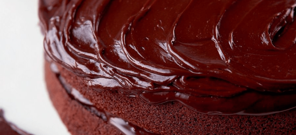 Easy Chocolate Cake Recipe with Chocolate Ganache from Helen Round