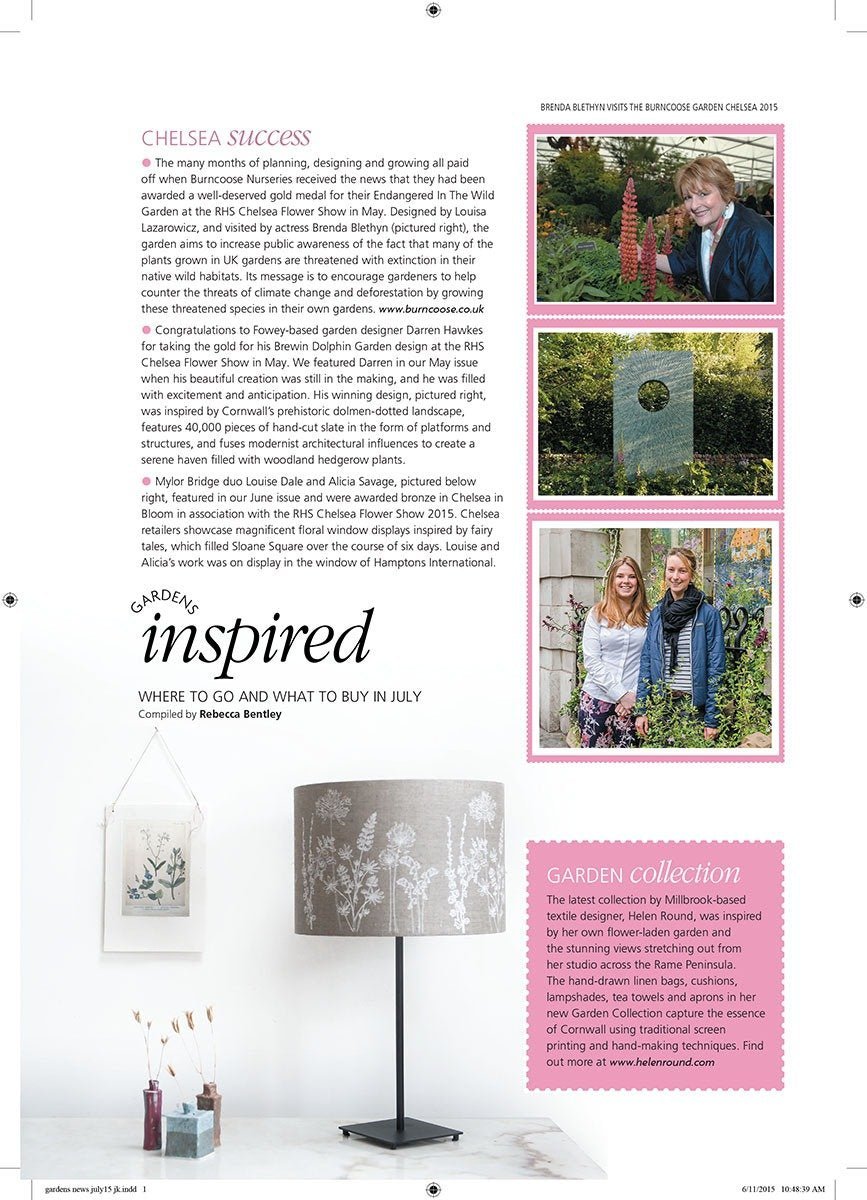 Cornwall Today July 2015 - Article featuring Helen Round