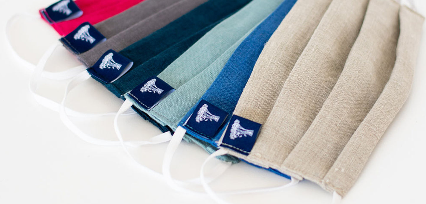 NEW Linen Face Masks with Elastic Loops