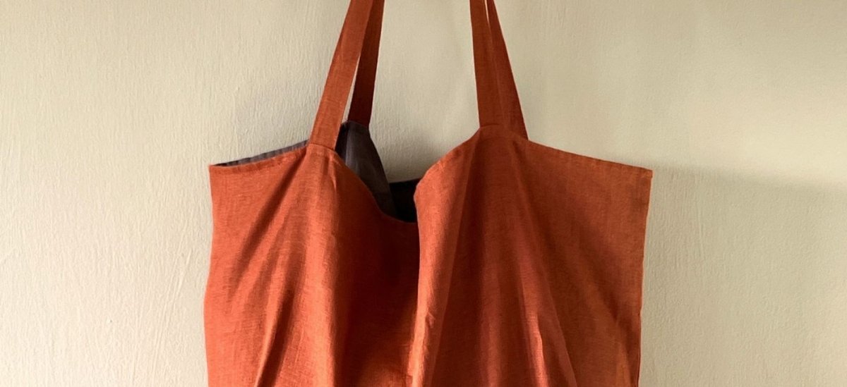 free pattern for linen tote bag by Helen Round