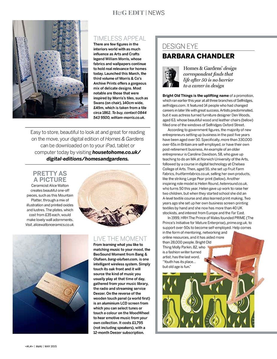 Home & Gardens May 2015 - Article featuring Helen Round