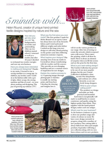 Period Homes and Interiors July 2016 - Article featuring Helen Round