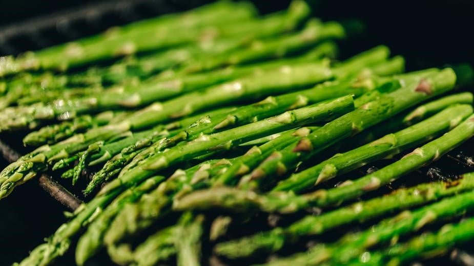 Pile of Asparagus on a Barbeque