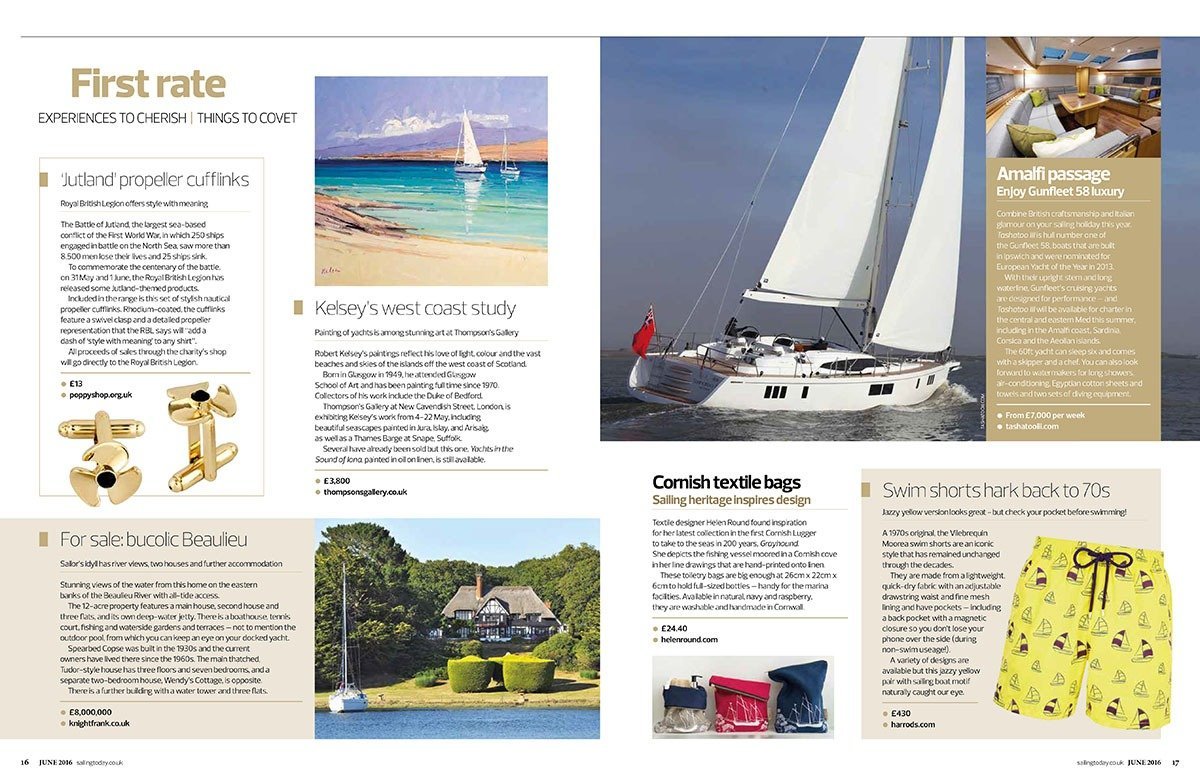 Sailing Today June 2016 - Article featuring Helen Round