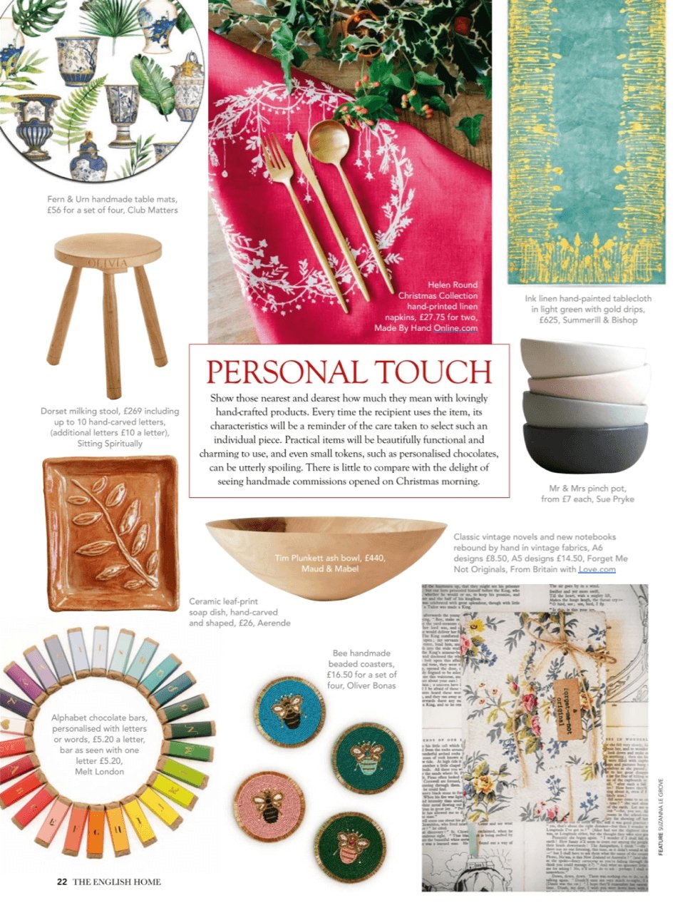 The English Home December 2019 - Article featuring Helen Round