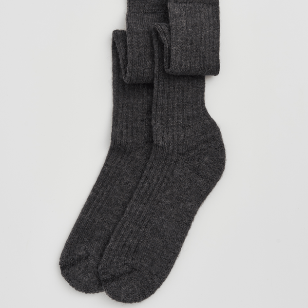 Dark grey merino socks