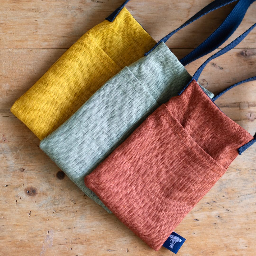 Linen Phone Bags from the Maker Heights Collection by Helen Round