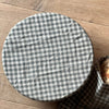 Helen Round check linen large bowl cover for large bowls 