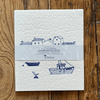 Helen Round kitchen cloth in coastal design