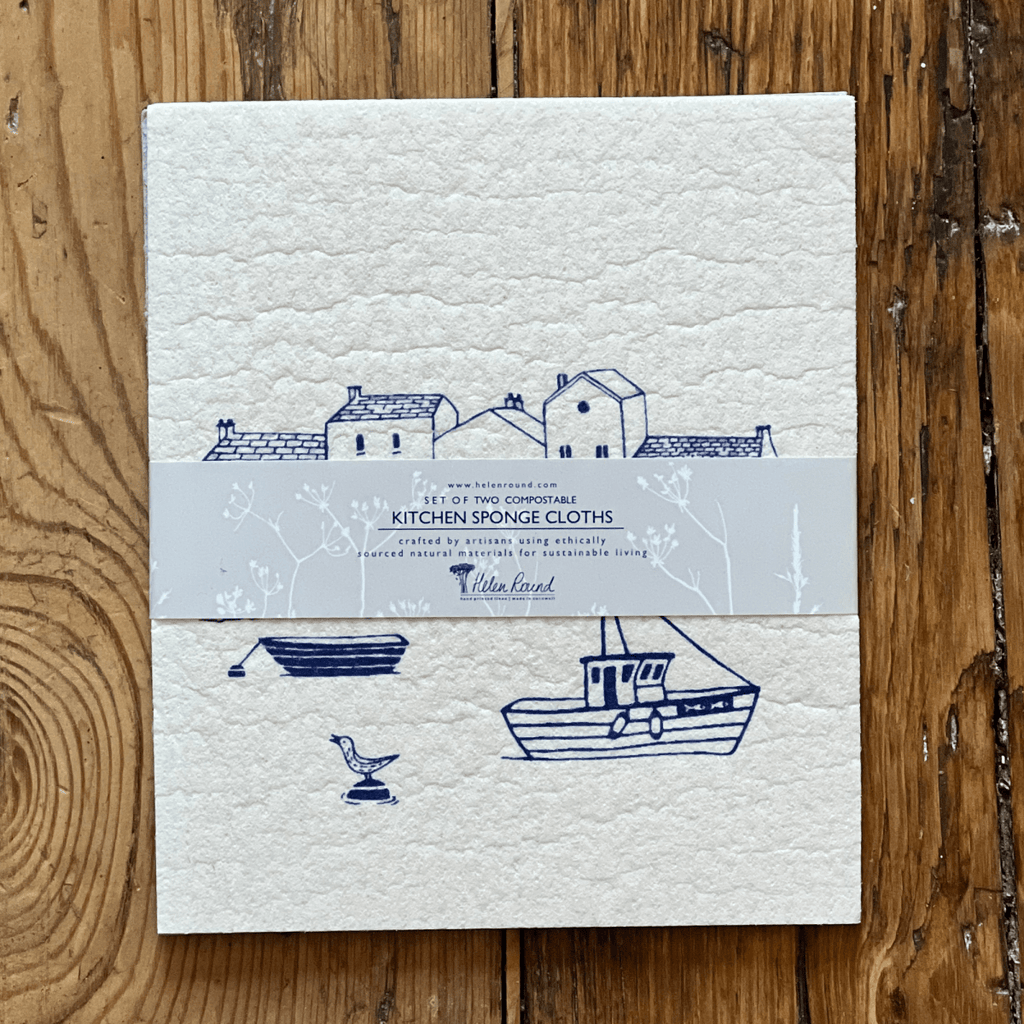 Helen Round kitchen cloth in coastal design