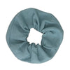 Duck Egg Blue Linen Hair Scrunchie - Helen Round