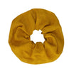 Mustard Yellow Linen Hair Scrunchie - Helen Round