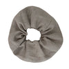 Slate Grey Linen Hair Scrunchie - Helen Round
