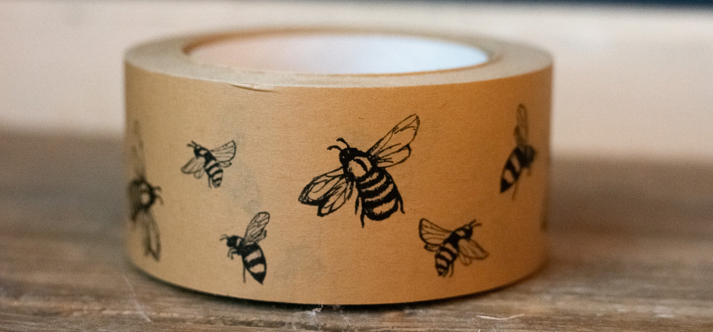 Packing Tape with Bee Design from the Honey Bee Collection by Helen Round