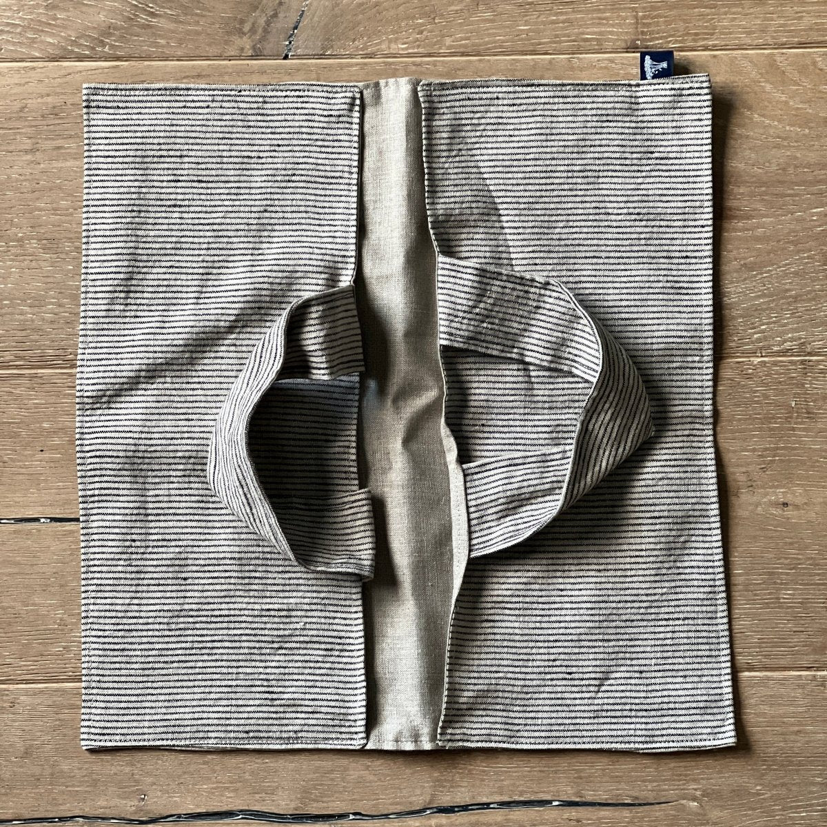 Pie Tote Bag in Striped Linen from Helen Round