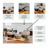 Infographic for set of 3 striped linen bowl covers from Helen Round
