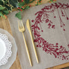 christmas placemats set of 2 natural linen holly ivy
