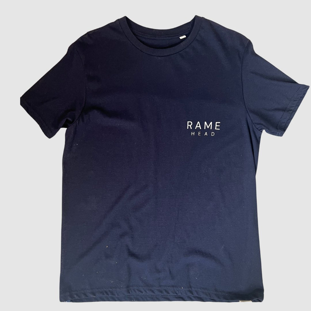 Rame Head  T Shirt Navy Organic Cotton
