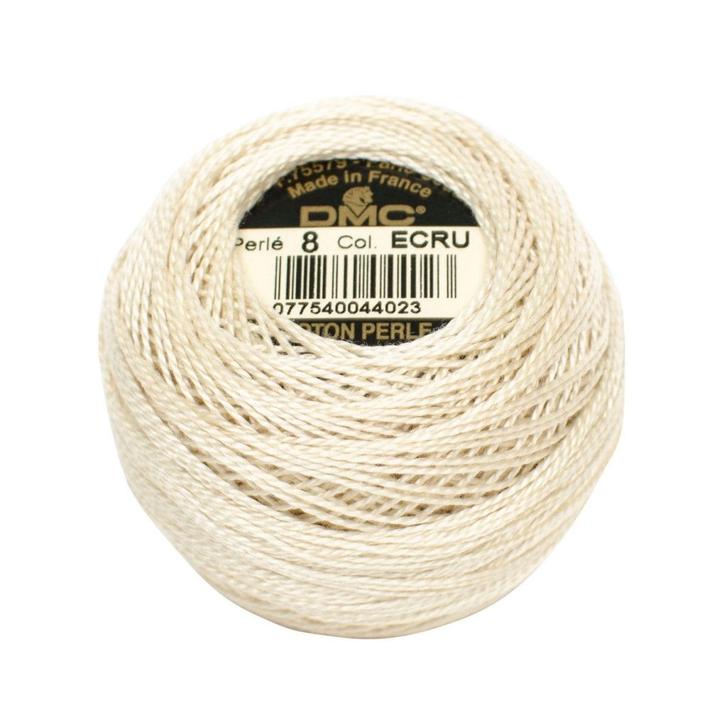 Cotton Perle Thread, Colour Ecru, weight 9 size 10g ball