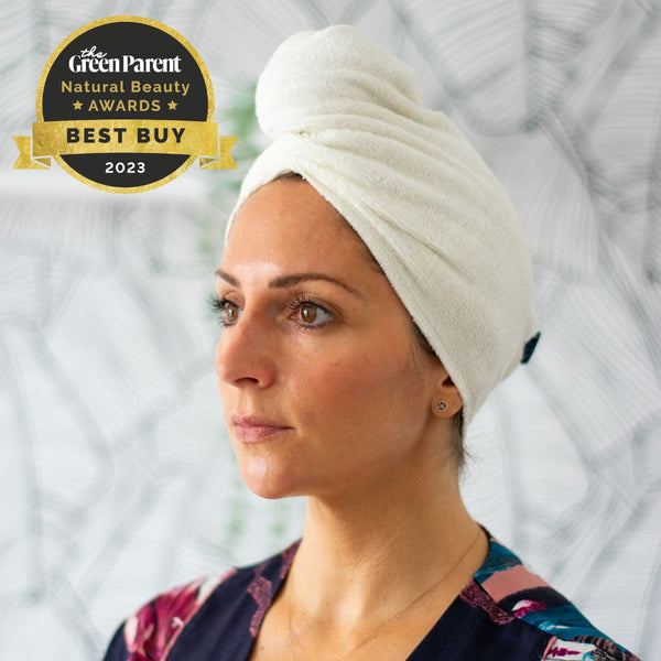 Best Buy Award at Green Parent Awards 2023 with Bamboo Hair Wrap Towel from Helen Round