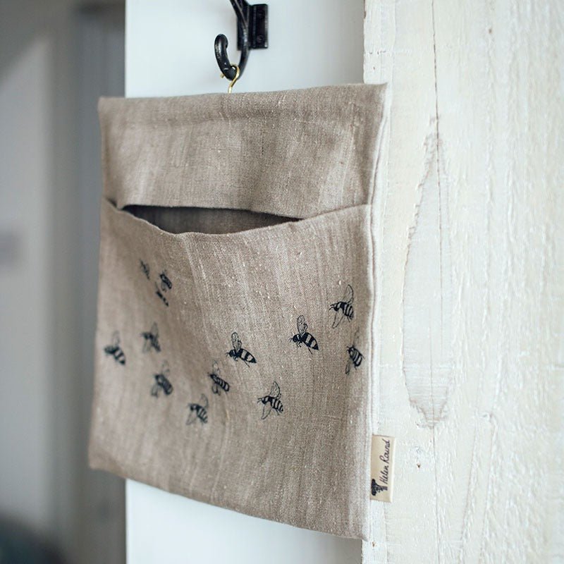 bee peg bag linen