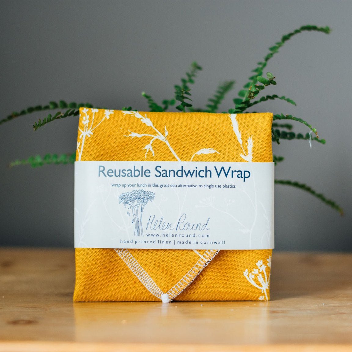 Mustard Linen Sandwich Wrap from the Hedgerow Collection by Helen Round
