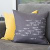 linen cushion in slate grey with fish Quayside design