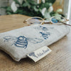 linen bee glasses case with bees