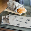 bee napkins in natural linen bee design