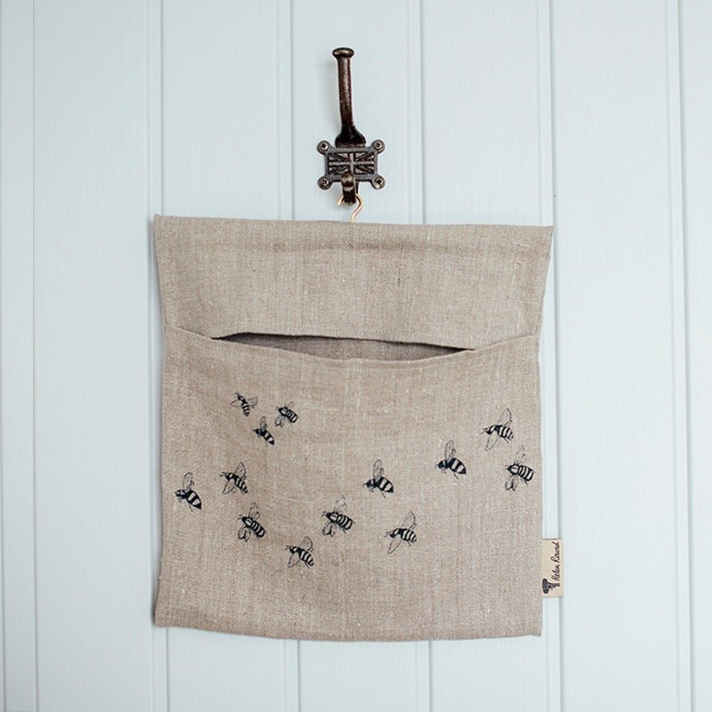 Honey bee linen peg bag