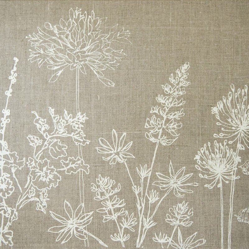 Linen Tea Towel Pure Linen Garden Design - Seconds - Helen Round - Natural - Seconds & End Of Lines