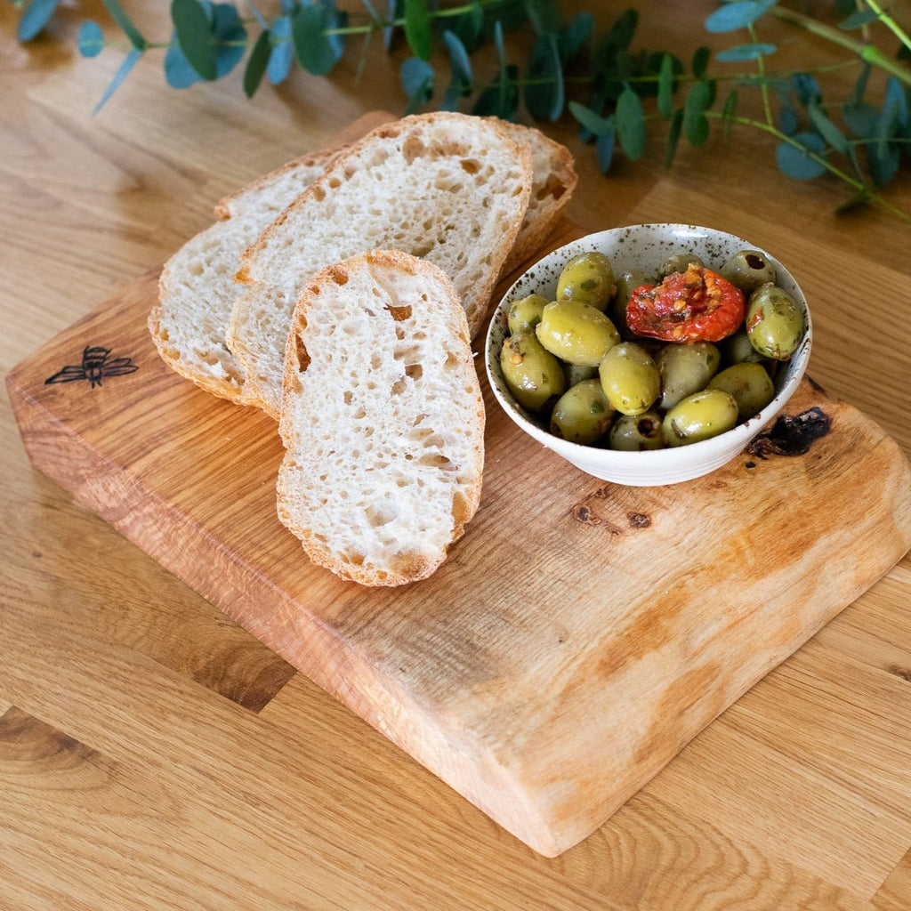 Wooden Bread Board with Bee Motif By Helen Round