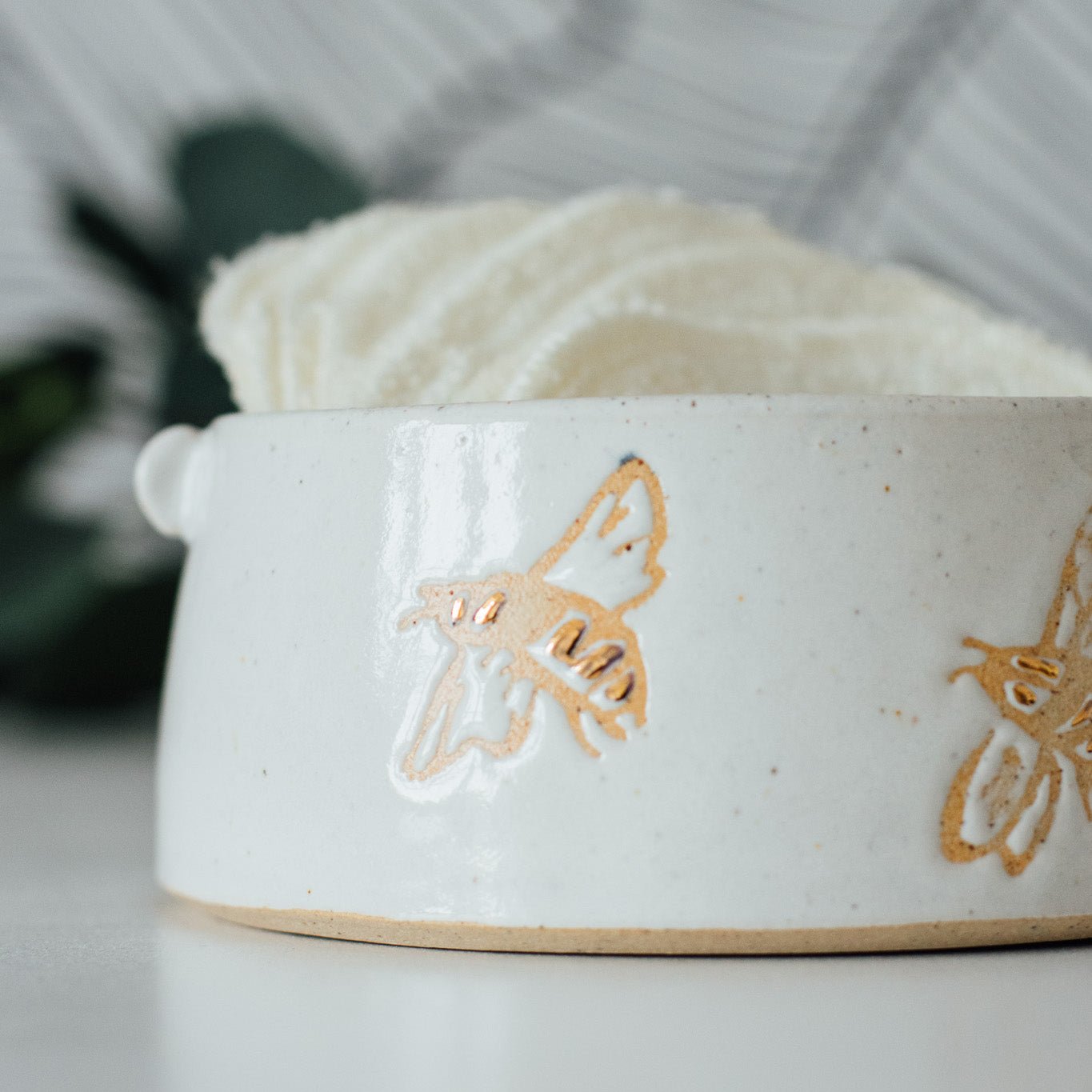 Ceramic Pot Honey Bee from the Honey Bee Collection by Helen Round