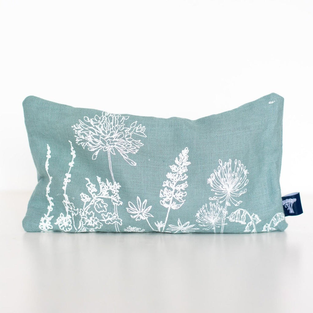 Duck Egg Blue Linen and Lavender Eye Pillow from the Garden Collection by Helen Round