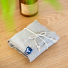 Reusable Bamboo Face Wipes eco linen pouch with tie