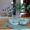Sage Green Linen Bowl Covers from the Garden Collection by Helen Round